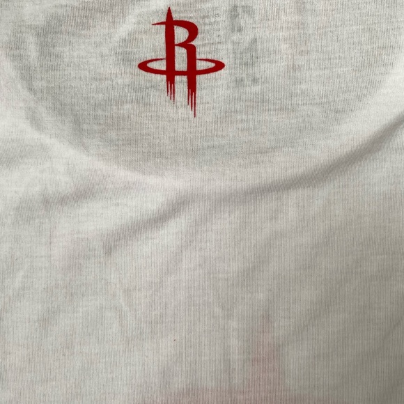 NBA Houston Rockets White ScoopNeck Thin T-Shirt - Picture 4 of 4